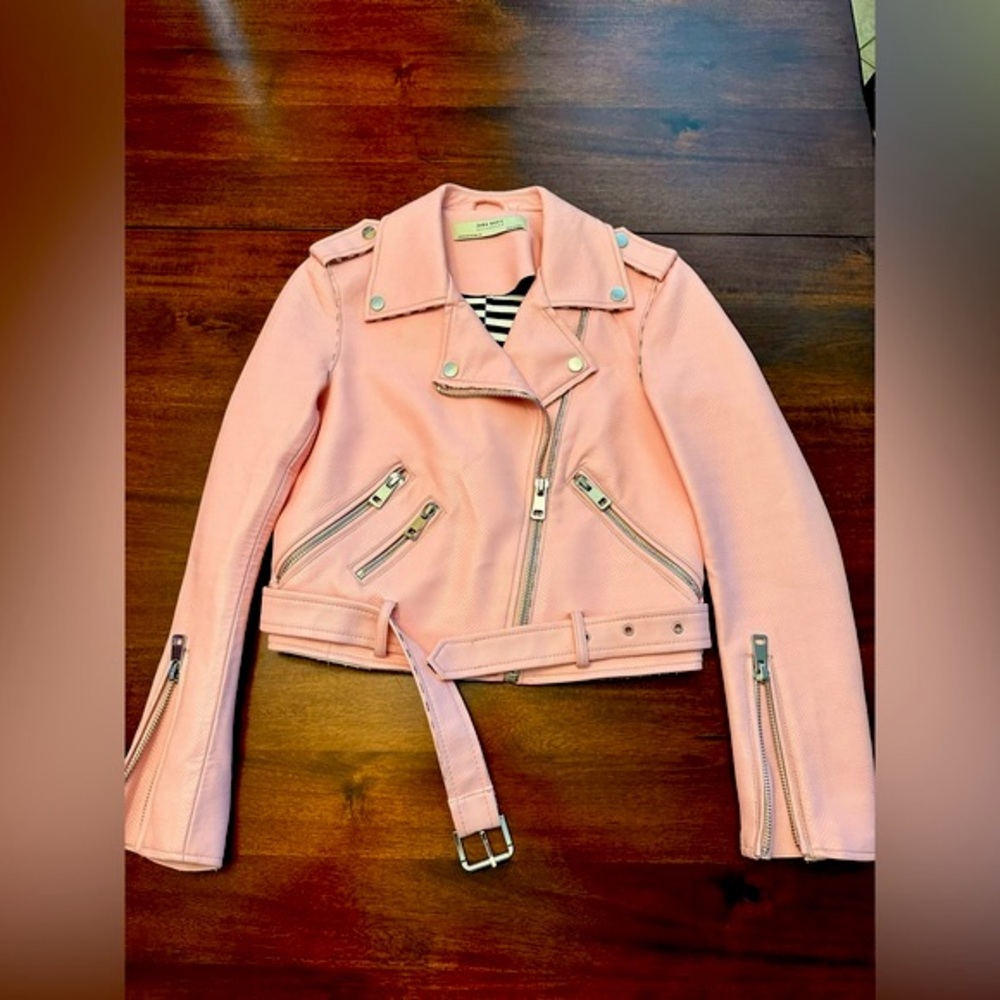 ZARA PINK MOTO JACKET